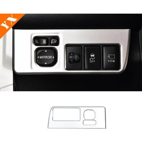 For Toyota RAV4 2016 2017 2018 Accessories Silver Car left center control headlight adjustment switch panel decor Sticker cover