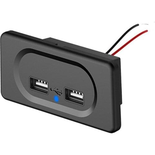 G5AD Car Charger Socket Adapter Dual USB with Fast Charge Technology Dual Ports Compatible with RV Motorcycle Auto