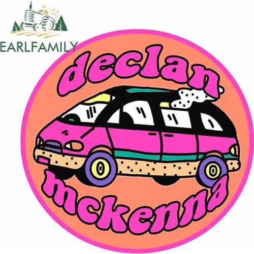 EARLFAMILY 13cm x 12.7cm for Declan Mckenna Bus Refrigerator Car Stickers Windshield Occlusion Scratch VAN Cartoon Bumper Decal