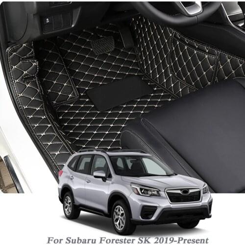 Car Styling PU Leather Floor Mat For Subaru Forester SK 2019-Present Auto Foot Pad Automobile Carpet Cover Internal Accessory