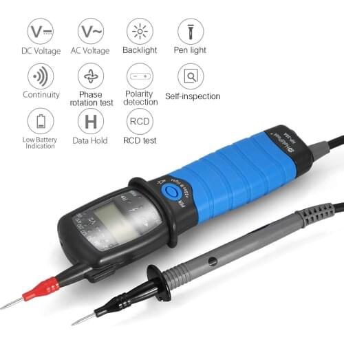Digital Voltage Meter Non-contact AC Voltage Detector Auto Range Continuity Tester Voltage Tester Continuity Phase Rotation Test