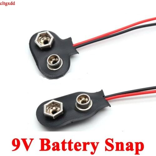Cltgxdd T I Type 9V Battery Snap Connector Clip Lead Wires Holder Line Length 15CM