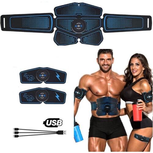 Abdominal Muscle Stimulator Trainer EMS Abs Fitness Equipment Training Gear Muscles Electrostimulator Toner Gym Exercise At Home