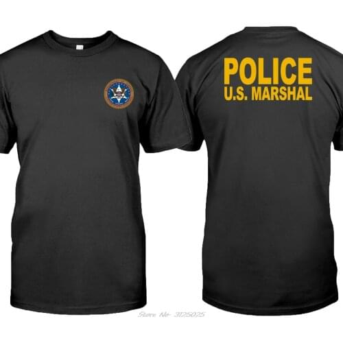 Funny New Police Us Marshal United States Military Special Force Department - T-Shirt Men Cotton Tees Streetwear