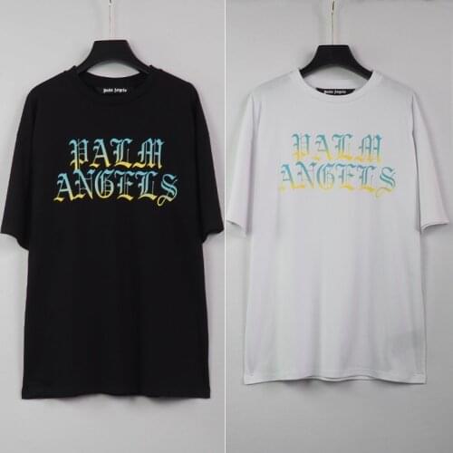 Palm Angels letter printing couple street hip-hop popular simple wild men and women short-sleeved T-shirt PA033