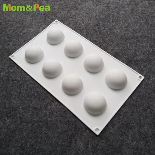 GT16-18 8-cavity Half Ball Shaped 4.8cm Silicone Mold Dessert Mousse Mould Cake Decoration Tools