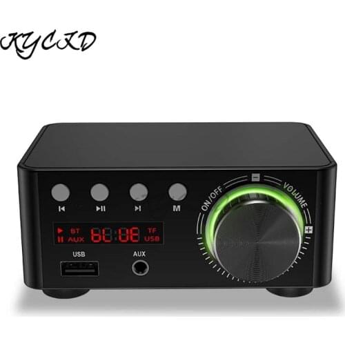 HiFi Bluetooth 5.0 Power Amplifier Class D 2.0 Channel 50W*2 TPA3116 Digital Amp USB AUX RCA TF Car Audio Home Theater Subwoofer