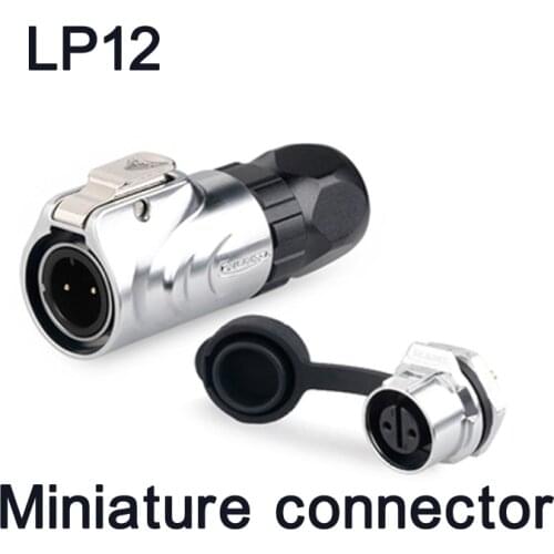 LP12 Micro Aviation Plug All-metal Nut Socket Male and Female Connectors 2 3 4 5 6 7 8 Pins Waterproof Connector