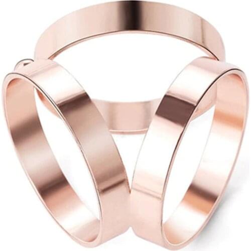 Fashion Women Girl Simple Brooch Silk Scarf Jewelry Accessories Buckle Shawl Ring Clip Tricyclic Scarves Buckle Wholesale Gifts