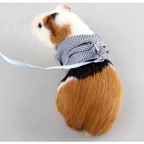 Guinea Pig Harness Two-legged Clothes Spring Summer Cotton Mink Hedgehog Small Pet Chest Strap Guinea Pig Out Traction Rope