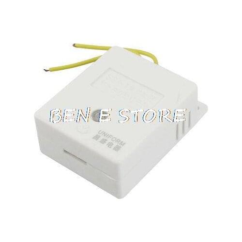 AC 220V 50Hz Wall Mount Plastic Panel Sound Light Sensor Control Lamp Switch