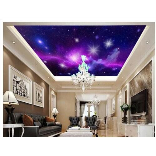 Wallpaper 3d ceiling Stars in the sky ceiling frescoes backdrop 3d ceiling murals wallpaper 3d customized wallpaper