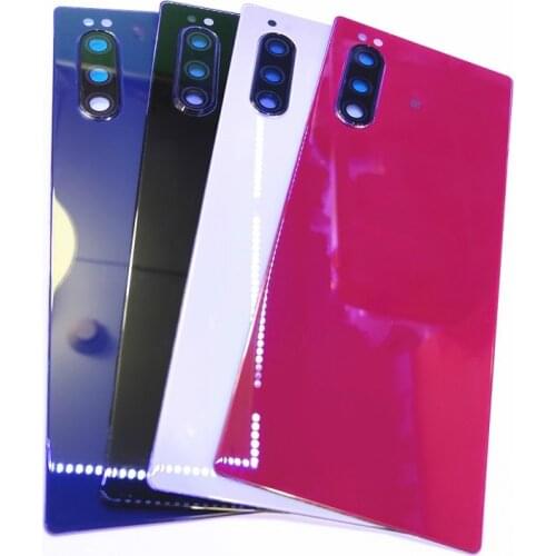 Original Glass Cover For Sony Xperia 5 X5 J8210 J8270 J9210 Back Battery Cover Rear Door Housing Case Replacement Battery Cover