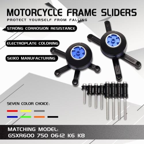 Motorcycle Frame Sliders Crash Pad Protector for GSXR600 750 GSXR600 GSXR750 2006-2012 K6 K8