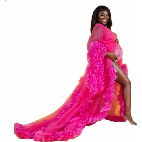 Rose Red Evening Dresses Maternity Dress for Photoshoot Babyshower Custom Made Maternity Dress for Photoshoot Prom Party Gowns