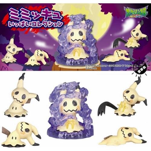 TAKARA TOMY Genuine Pokemon Gashapon Toys Ghost and Fairy Type Mimikyu Cute Action Figure Model Ornament Toys