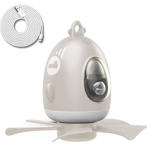 7inch 8000mAh USB Rechargeable Ceiling Canopy Fan Smartphone App Bluetoorh Control Timing LED Lamp 4 Speed Camping Fan