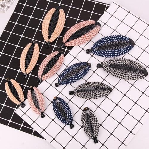 Banana Hair Clip Floral Hair Claws Bohemia Style Wrapped Cloth Hair Comb Jaw Clips Fish Shape Hair Accessories Girls,ACC412