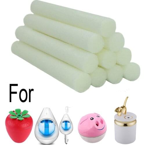 Car Diffuser Refill Sticks Humidifiers Filter Wick Replacements 10-Pack for Pig Strawberry Cat Car Diffuser Aroma Humidifier