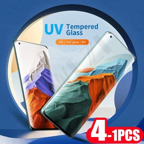 4-1Pcs full cover UV Glass Tempered Glass for Xiaomi Mi 11 Ultra note 10 Lite 10S CC9 Pro Phone Screen Protector protective film
