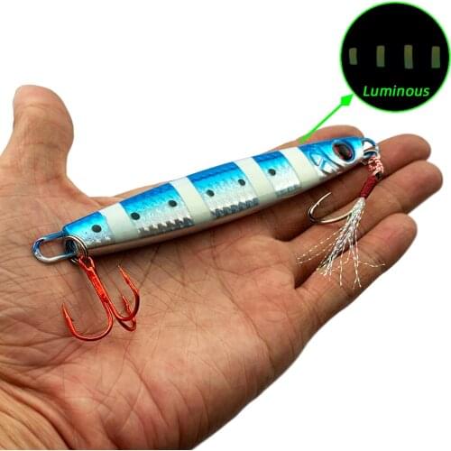 Jigbait Hard Lure Baits Deep Sea Ocean Fishing Jigging Spoon Shore Boat Jig bait Grouper Cod Spot 40g/60g/80g/100g/120g/130g