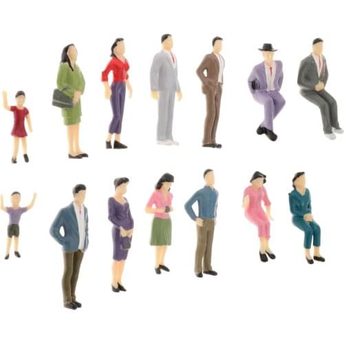 1:25 Painted Model Train Layout Sitting/Standing People Figures G Gauge