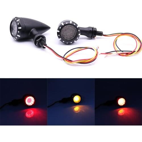 1 pair Universal Motorcycle Flasher Turn Signal Light LED Indicators light Brake Rear Running Lamp