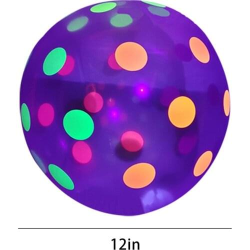 100pc Happy Birthday Glow Balloons UV Blacklight Reactive Neon Party Ballon Christmas Dot Balloon Wedding Luminous Balloons