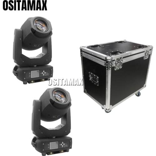 2pcs with case stage lighting effect dj spot 200w party light night disco led moving head dmx512 moving light spot