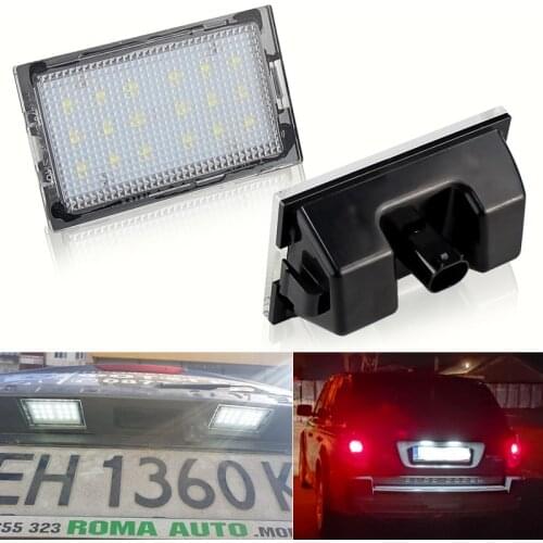 2pcs LED Car Number License Plate Lights Lamps White For Land Range Rover Sport L320 Discovery 3 4 LR3 LR4 Freelander 2 LR2 12V