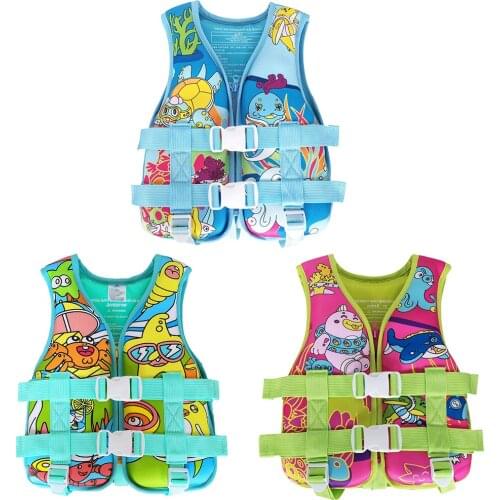 2021 Children Summer Fashion Breathable Neoprene Buoyancy Life Vest high Buoyancy Portable Life Jacket Swimming Safety Vest