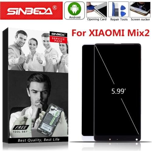 5.99" Original For Xiaomi MI Mix 2 LCD Display Touch Screen with Frame Digitizer For Xiaomi MIX 2 Display For Mi MIX2 LCD Screen