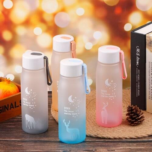 560ml Water Bottle Leak Proof For Girl Hiking Travel Portable Water Bottles