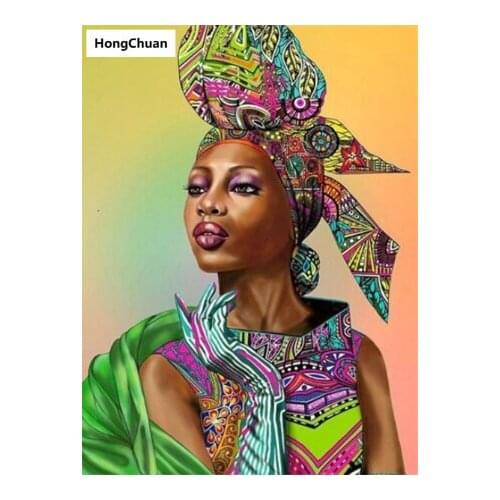African beauty 5D DIY full diamond round/square stone embroidery mosaic cross stitch diamond painting mural decoration new year