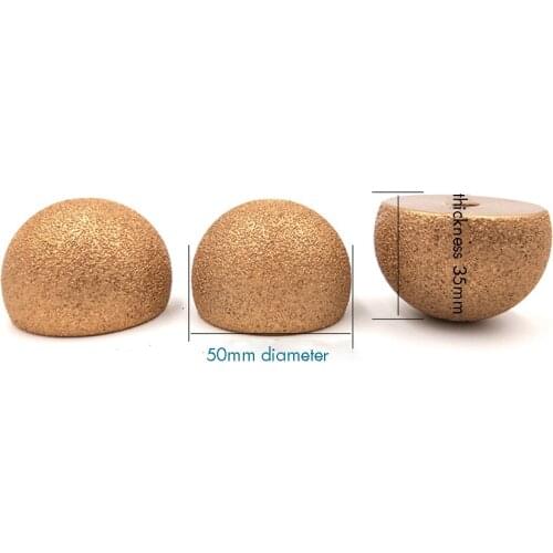 Vacuum Brazed Diamond Grinding Head Rotary Engraving Bits M10*50mm M10*35mm Cobblestone Flower Pot Inner Arc Grinding Tool