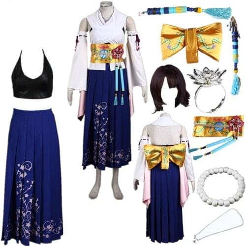 Game cosplay Final Fantasy number ten Yuna call dress Halloween Cosplay Costume Halloween
