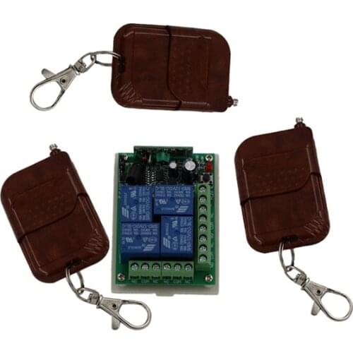 Free Shipping DC24V 4CH RF Wireless Remote Control System / Wireless Light Switch with Remote 315/433MHZ