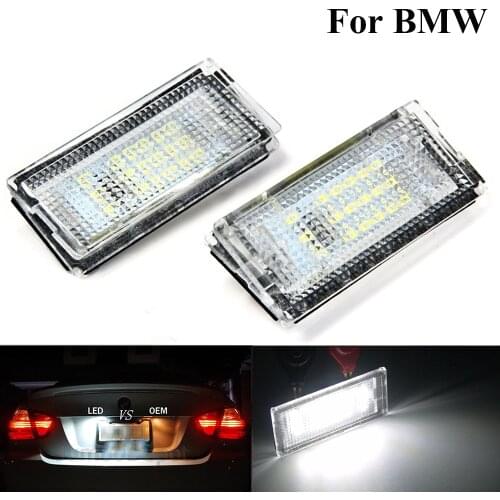 2 pcs Error Free LED Number License Plate Light Trunk Lamp Car Tuning Accessories For BMW E46 323i 325i 325xi 328i 330i 330xi
