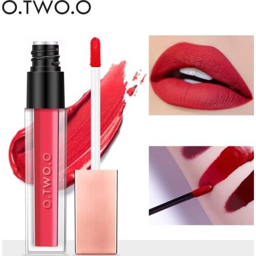 O.TWO.O Lip Gloss Nude Glitter Shimmer Lipstick Waterproof Long Lasting Vivid Lipgloss Sexy Women Glitter Liquid Makeup Colorful