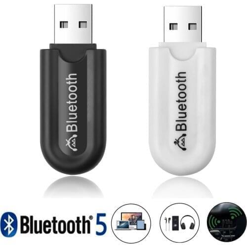 Black White Bluetooth 5.0 Wireless Audio Receiver USB Power 3.5mm AUX Jack RCA Bluetooth Car Kit Stereo Music Receiver Adapter