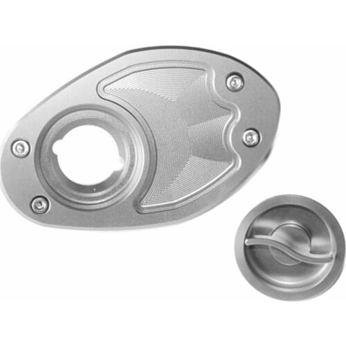 CNC Aluminum Fuel Gas Cap Tank Cap Cover For DUCATI 749 999 749S 749R 999S Silver