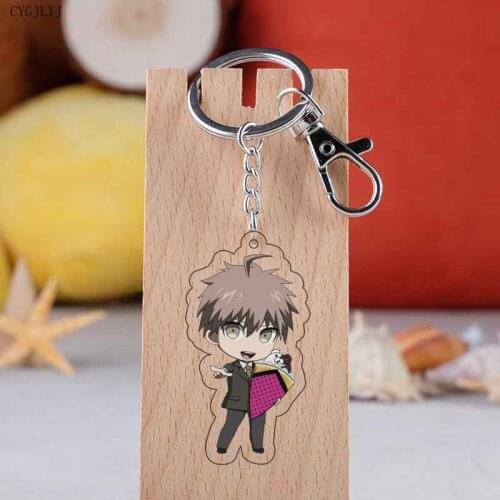 Danganronpa Double Sided Acrylic Keychain Fans Collection Anime Game Figures Nanami ChiaKi Nagito Komaeda Key Chain Cute Trinket