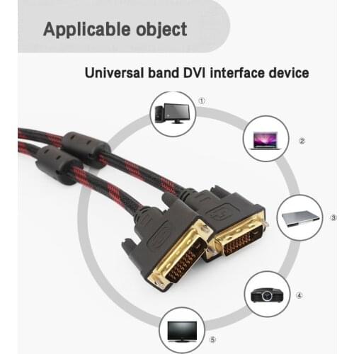 1.5M DVI Cable 1080P DVI 24+1 male to male Extension Cable for HDTV Computer Projector PS3