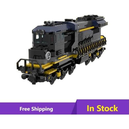 MOC Bricks Engine Version Town Train Building Blocks Set Track Railway Passenger Vehicle Toy Mechanical train For Birthday Gift