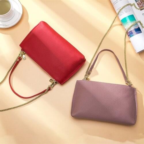 Small Cross-Body Bag Soft Concise Multifunctional Shoulder Bag All-Matched Handhold Bag Clutch Bag for Woman F1129