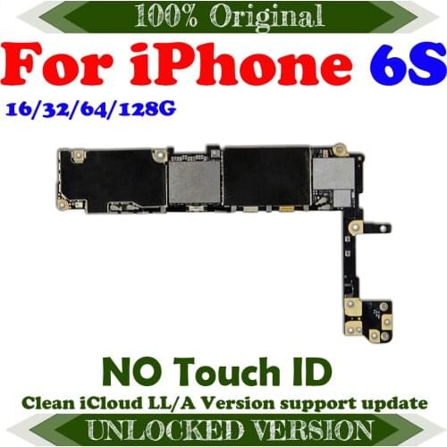 100% Original Clean iCloud for iphone 6S Motherboard without / with Touch ID Fingerprint for Iphone 6S Logic Boards