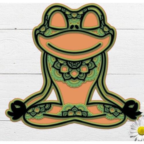 Metal Cutting dies cut die Yoga Frog mold decoration Scrapbook paper craft knife mould blade punch stencils dies