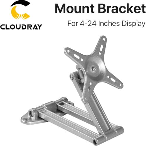 Cloudray Black & Silver TV Disply Mount Bracket 160*160mm for DIY Fiber Marking Machine 4-24 Inches Display Computer