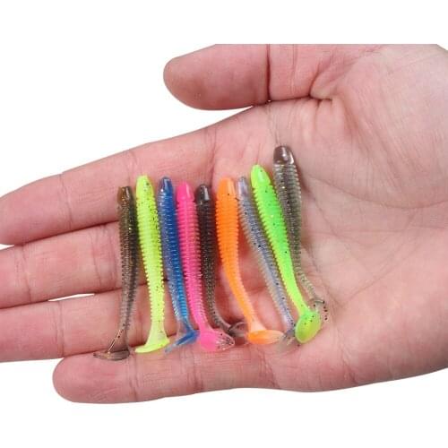 10pcs Colorful Fishing Lure Soft Bait 5cm-0.8g Winter Ice Fishing Bait Fishing Supplies SAL99
