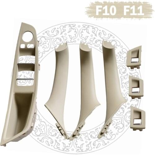 A Set LHD For BMW F10 LCI 525d 525dx 528i 528ix 2012-2016 Car Interior Inner Door Handle Panel Pull Trim Cover Kit